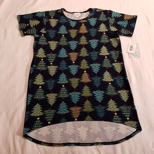 Lularoe tree Gracie shirt girls size 14 holiday wear
